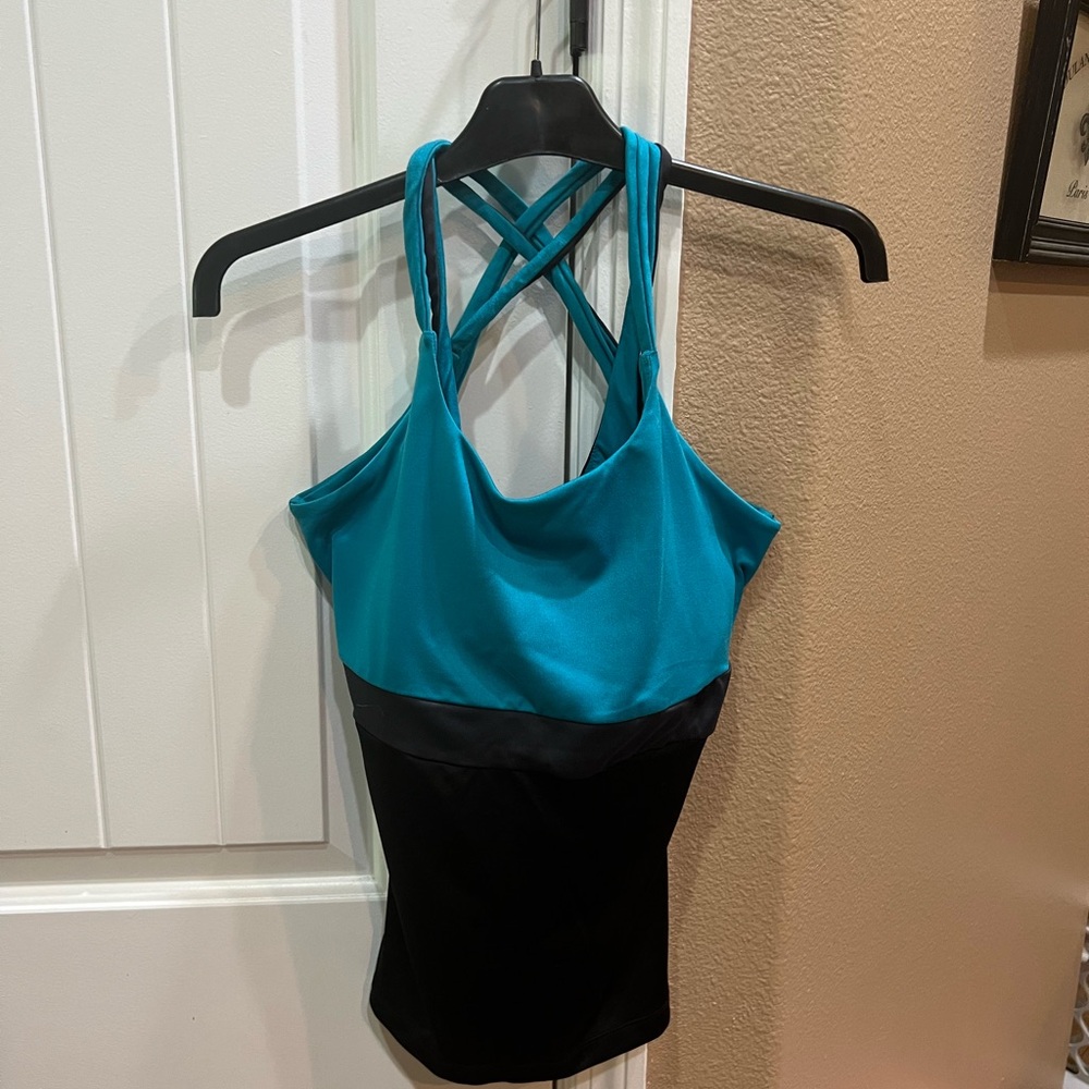 Teal and Black Women's Intimate Top